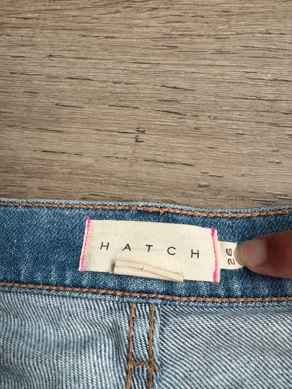 Hatch Boyfriend Light Wash Distressed Maternity Jeans Sz 26